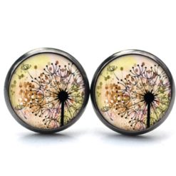 Ohrstecker, Ohrhänger, Clipse & Druckknopf – Motiv Gelbe Pusteblume – Schmuck aus Edelstahl Ohrstecker, Ohrhänger, Clipse & Druckknopf – Motiv Gelbe Pusteblume – Schmuck aus Edelstahl