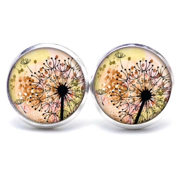 Ohrstecker, Ohrhänger, Clipse & Druckknopf – Motiv Gelbe Pusteblume – Schmuck aus Edelstahl Ohrstecker, Ohrhänger, Clipse & Druckknopf – Motiv Gelbe Pusteblume – Schmuck aus Edelstahl