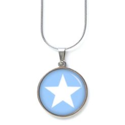 Kette hellblauer weißer Stern
