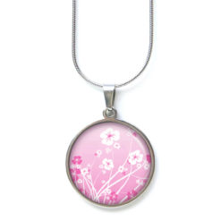 Kette rosa weiße Blumenwiese.