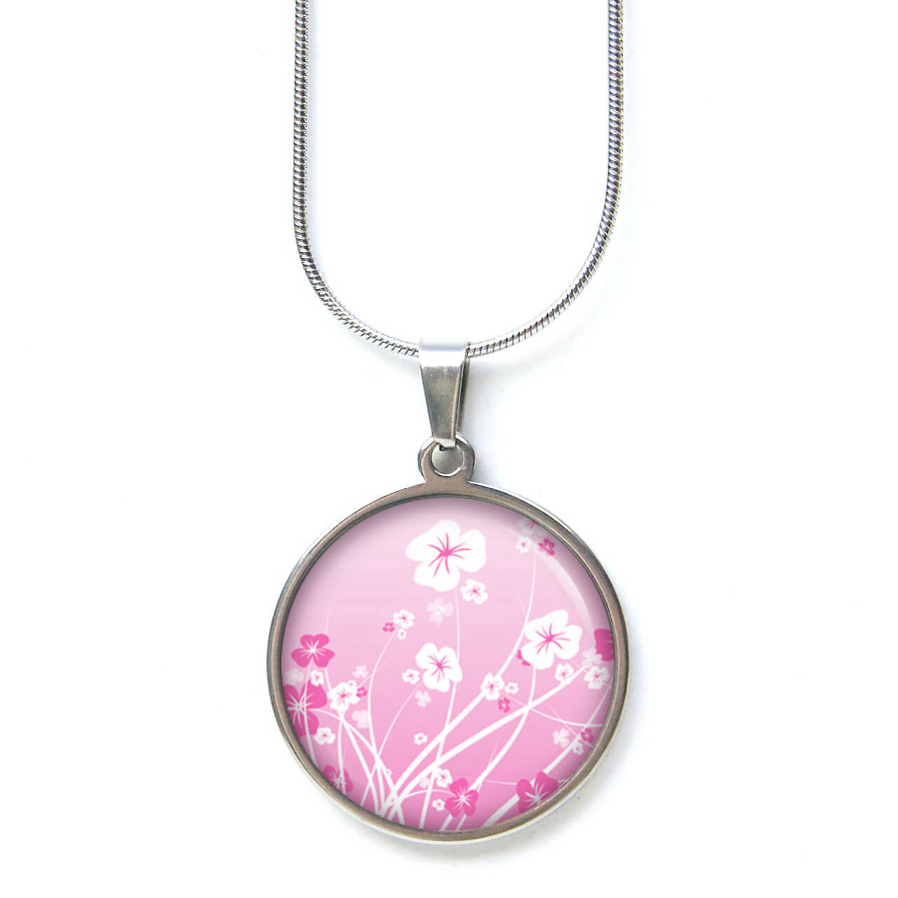 Ohrstecker, Ohrhänger, Clipse & Druckknopf – Motiv Rosa Weiße Blumenwiese – Schmuck aus Edelstahl Ohrstecker, Ohrhänger, Clipse & Druckknopf – Motiv Rosa Weiße Blumenwiese – Schmuck aus Edelstahl
