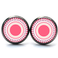 Ohrringe Mandala Muster Rosa Pink.