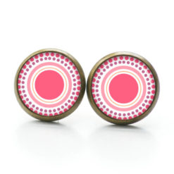 Ohrringe Mandala Muster Rosa Pink.