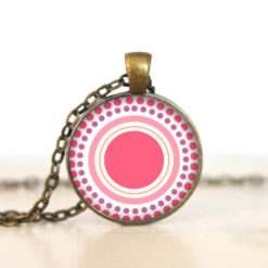 Kette Mandala Muster Rosa Pink.