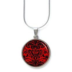 Kette Barock Ornament Rot Schwarz.