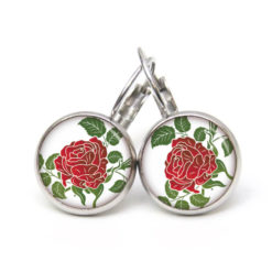 Ohrringe romantische Rote Rose.