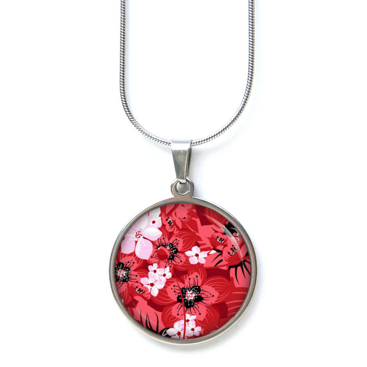 Ohrstecker, Ohrhänger, Clipse & Druckknopf – Motiv Exotische Blüten Rot Pink – Schmuck aus Edelstahl Ohrstecker, Ohrhänger, Clipse & Druckknopf - Motiv Exotische Blüten Rot Pink - Schmuck aus Edelstahl