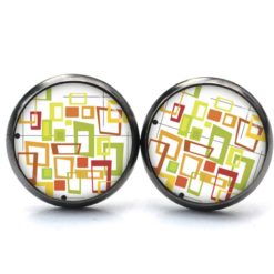 Handmade Ohrringe Mid Century Geometrie Retro aus Edelstahl von Just Trisha