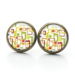 Handmade Ohrringe Mid Century Geometrie Retro aus Edelstahl von Just Trisha