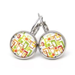 Handmade Ohrringe Mid Century Geometrie Retro aus Edelstahl von Just Trisha