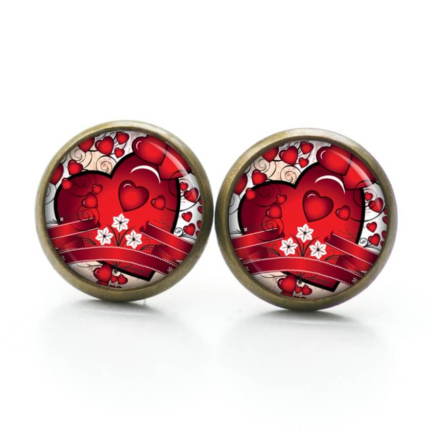 Ohrstecker, Ohrhänger, Clipse & Druckknopf – Motiv Valentinstag Herzen – Schmuck aus Edelstahl Ohrstecker, Ohrhänger, Clipse & Druckknopf – Motiv Valentinstag Herzen – Schmuck aus Edelstahl