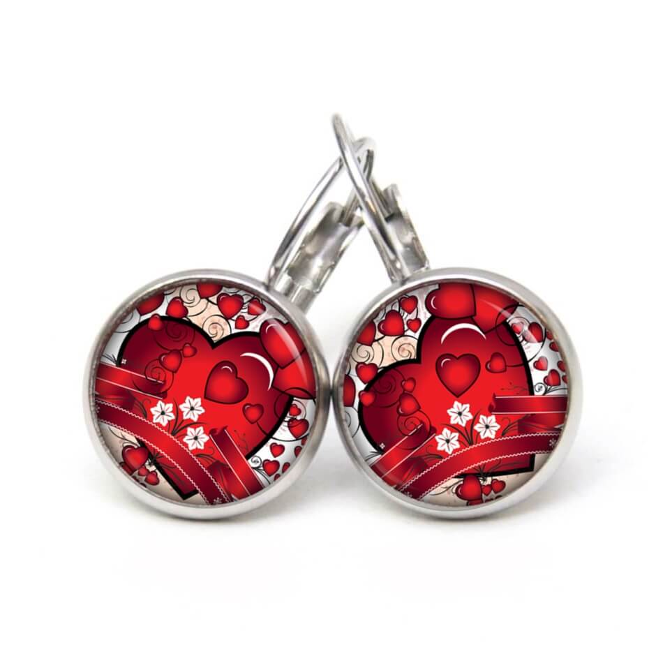 Ohrstecker, Ohrhänger, Clipse & Druckknopf – Motiv Valentinstag Herzen – Schmuck aus Edelstahl Ohrstecker, Ohrhänger, Clipse & Druckknopf – Motiv Valentinstag Herzen – Schmuck aus Edelstahl