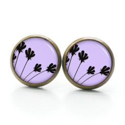 Ohrringe violett schwarze Tulpen.