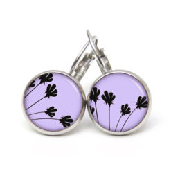 Ohrringe violett schwarze Tulpen.