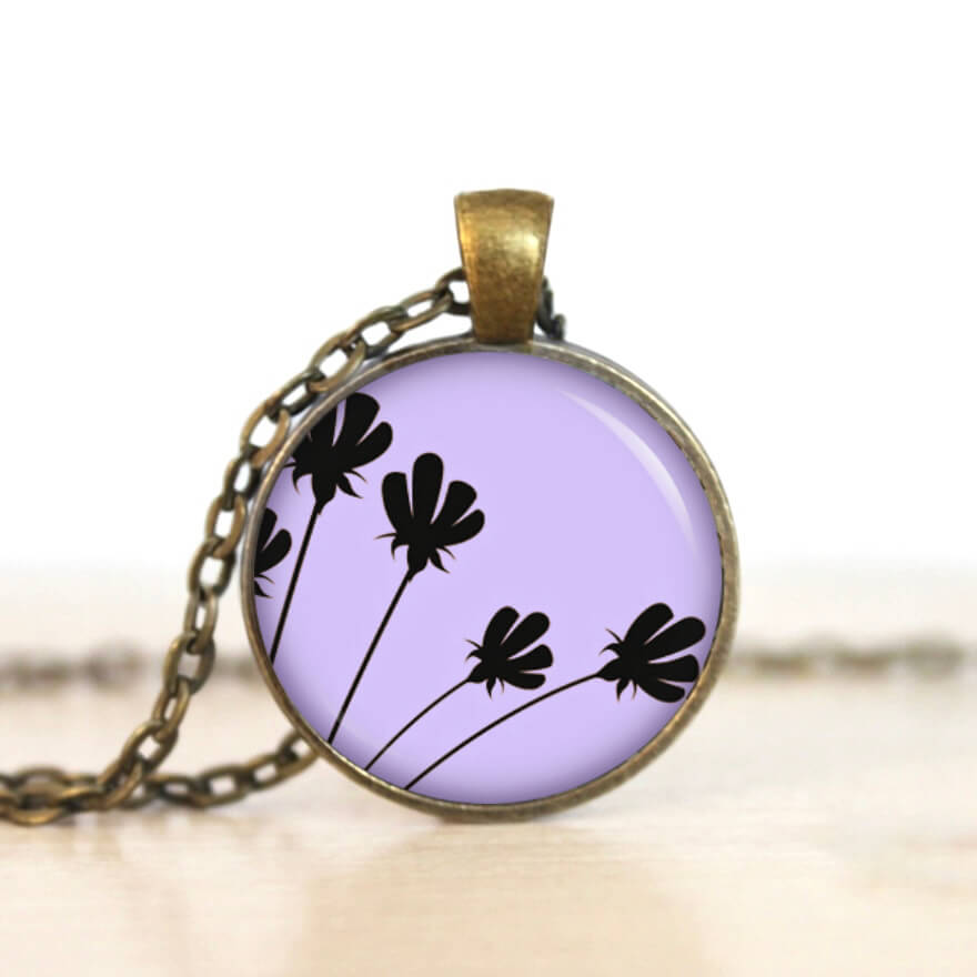 Ohrstecker, Ohrhänger, Clipse & Druckknopf – Motiv Violette Schwarze Tulpen – Schmuck aus Edelstahl Ohrstecker, Ohrhänger, Clipse & Druckknopf - Motiv Violette Schwarze Tulpen - Schmuck aus Edelstahl