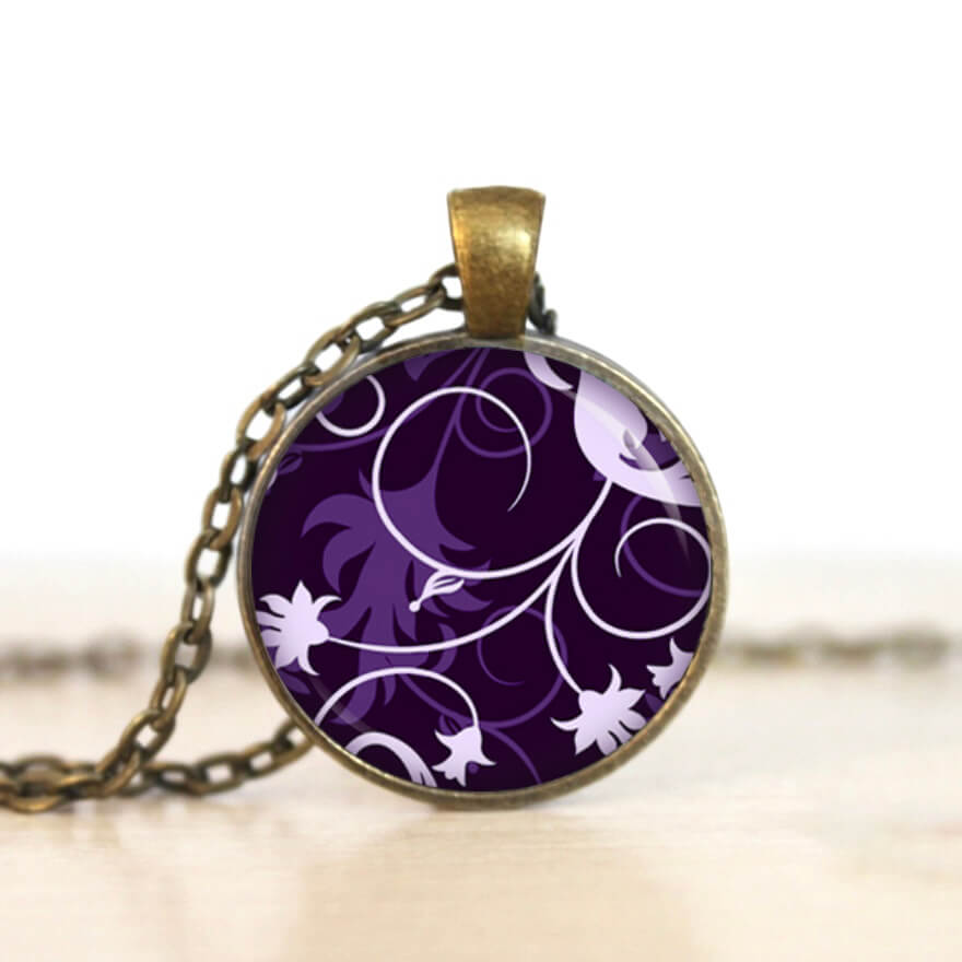 Ohrstecker, Ohrhänger, Clipse & Druckknopf – Motiv Elegante Blütenranken Violett – Schmuck aus Edelstahl Ohrstecker, Ohrhänger, Clipse & Druckknopf - Motiv Elegante Blütenranken Violett - Schmuck aus Edelstahl