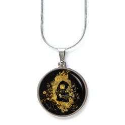 Kette gold feuriger Totenkopf