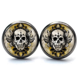 Ohrringe lachender Totenkopf