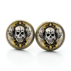 Ohrringe lachender Totenkopf