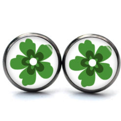 Ohrringe große grüne Blume