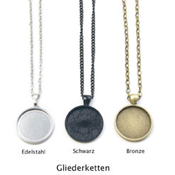 Gliederketten Edelstahl, schwarz Bronze