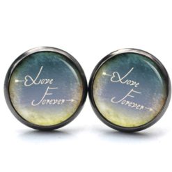 Druckknopf Ohrstecker Ohrhänger Clipse Love Forever Ewige Liebe Valentinstag