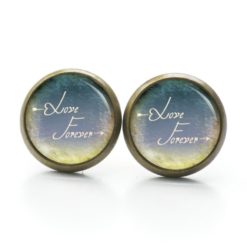 Druckknopf Ohrstecker Ohrhänger Clipse Love Forever Ewige Liebe Valentinstag