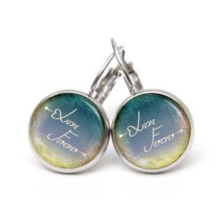 Druckknopf Ohrstecker Ohrhänger Clipse Love Forever Ewige Liebe Valentinstag
