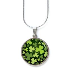 Kette Kleeblatt grün schwarz