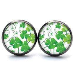 Ohrringe Kleeblatt Kleeblätter grün