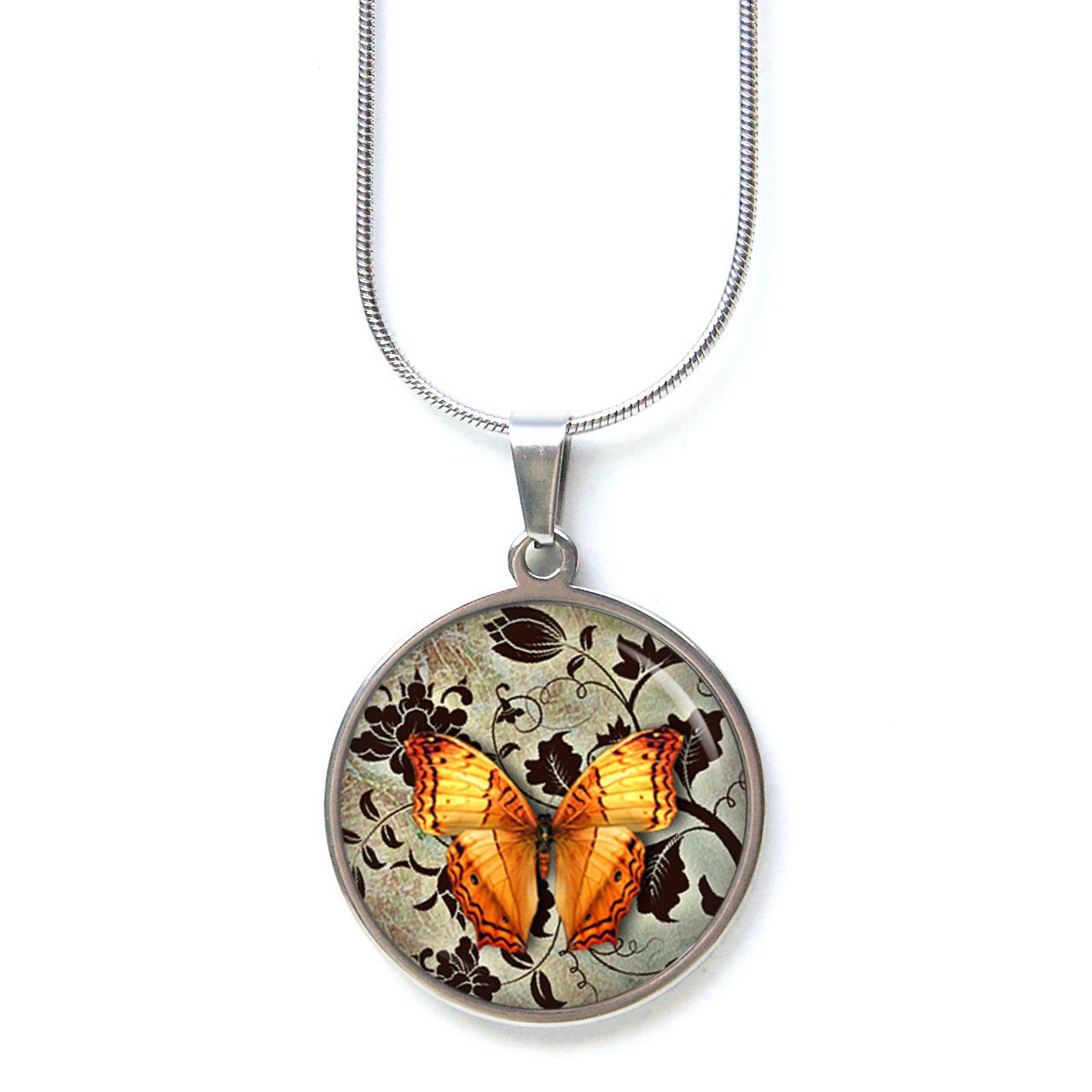 Ohrstecker, Ohrhänger, Clipse & Druckknopf – Motiv Schmetterling Frühling orange – Schmuck aus Edelstahl Ohrstecker, Ohrhänger, Clipse & Druckknopf – Motiv Schmetterling Frühling orange – Schmuck aus Edelstahl