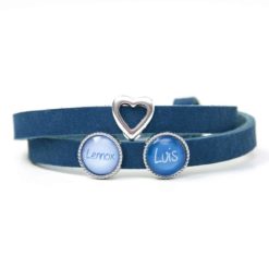 blaues Lederarmband