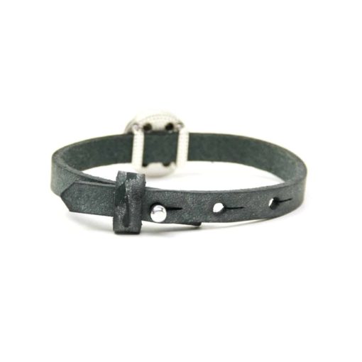 Kinder Druckknopf Lederarmband in Hellbraun für 16mm Druckknöpfe