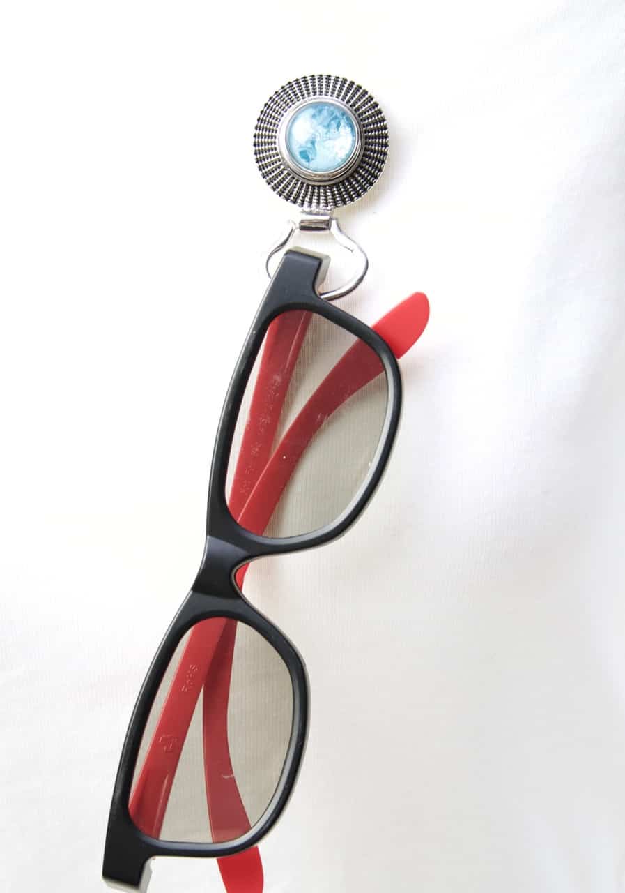 Druckknopf Brillenhalter schlicht für 16mm Druckknöpfe