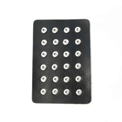 Druckknopf Schlüsselanhänger Leder schwarz für 16mm Druckknopf