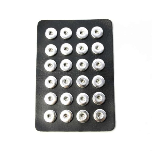 Druckknopf Schlüsselanhänger Leder schwarz für 16mm Druckknopf