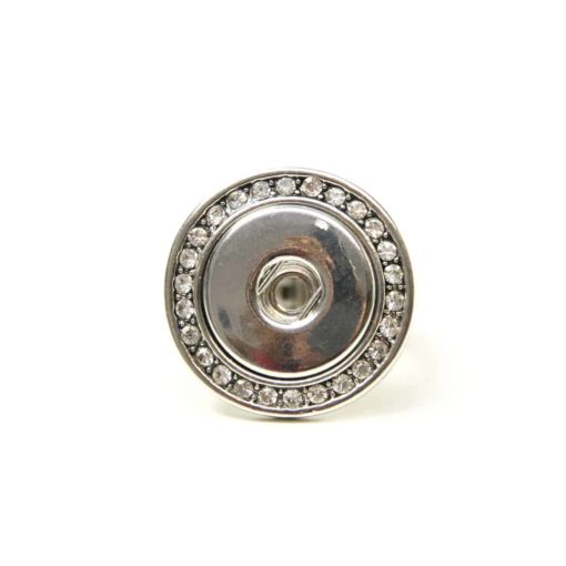 Druckknopf Ring mit Strass für 16mm Druckknopf