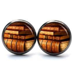 Ohrringe Buch Bücher Buchrücken Leseratte