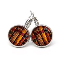 Ohrringe Buch Bücher Buchrücken Leseratte