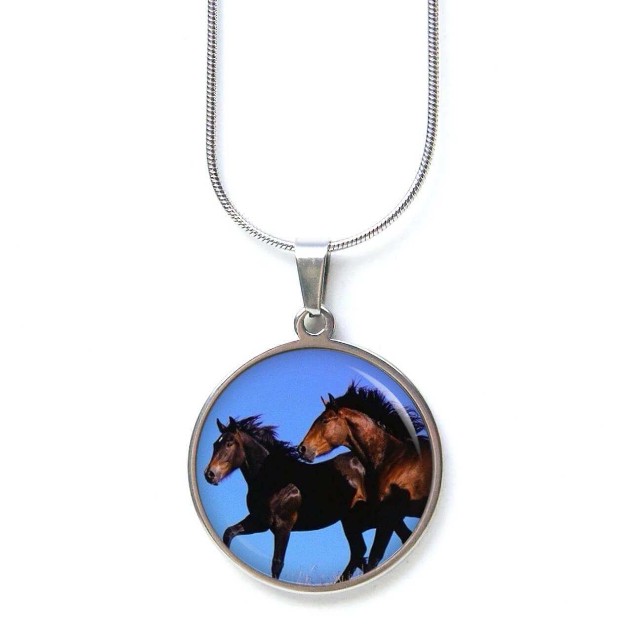 Ohrstecker, Ohrhänger, Clipse & Druckknopf – Motiv zwei Pferde beim rennen – Schmuck aus Edelstahl Ohrstecker, Ohrhänger, Clipse & Druckknopf – Motiv zwei Pferde beim rennen – Schmuck aus Edelstahl