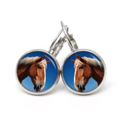 Ohrringe Pferd Pferdekopf braun