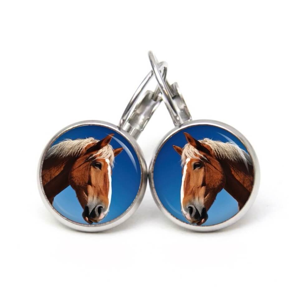 Ohrstecker, Ohrhänger, Clipse & Druckknopf – Motiv Pferd Pferdekopf braun – Schmuck aus Edelstahl Ohrstecker, Ohrhänger, Clipse & Druckknopf – Motiv Pferd Pferdekopf braun – Schmuck aus Edelstahl