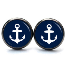 Ohrring maritim Meer blauer Anker