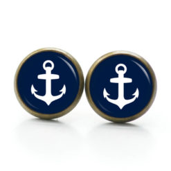 Ohrring maritim Meer blauer Anker