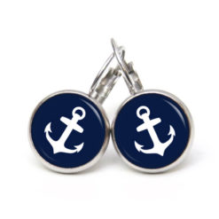Ohrring maritim Meer blauer Anker