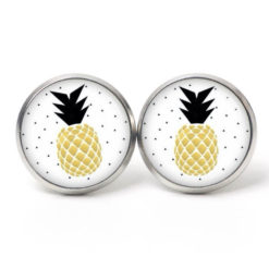 Ohrringe gold schwarze Ananas