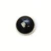 Druckknopf handbemalt in uni Farben schwarz für Druckknopfschmuck