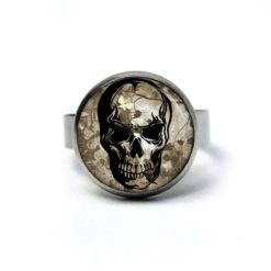 Edelstahl Ring mit Totenkopf