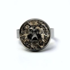 Edelstahl Ring mit Totenkopf