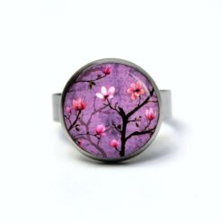 Edelstahl Ring Lila Kirschblütenzauber - verschiedene Größen
